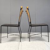 Set of 6 post modern dining chairs, 1970s