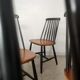 Series of 6 Chairs Nassjo Stolfabrik made of tinted black beech