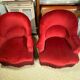 Pair of red toad theater armchairs