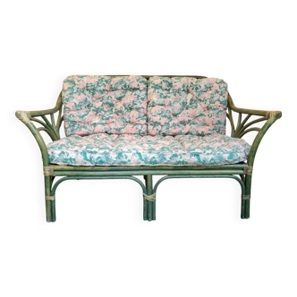 Rattan bench canapé