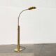 Vintage Hollywood Regency brass floor lamp by designer Florian Schulz, 1970s.