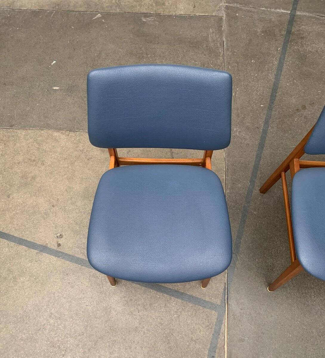 Ensemble de chaises en bois de style mi-siècle