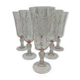 Set of 6 flutes Rosaline Arcoroc Luminarc