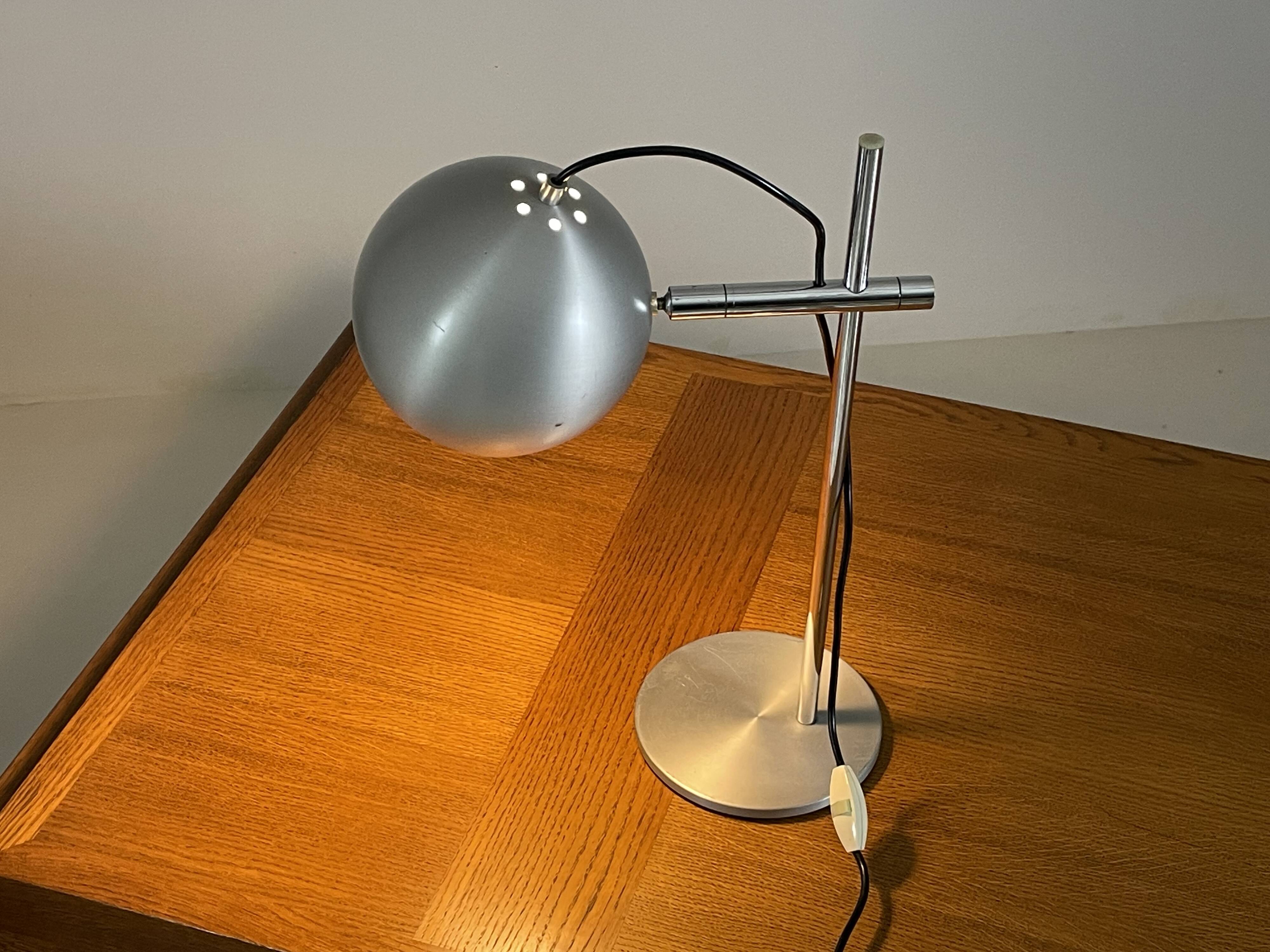 Vintage metal lamp from the 1970s