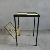 Table d'appoint en métal et carreaux de céramique, vers 1960