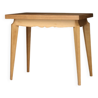 1950s blond wood table, superb condition (folding).