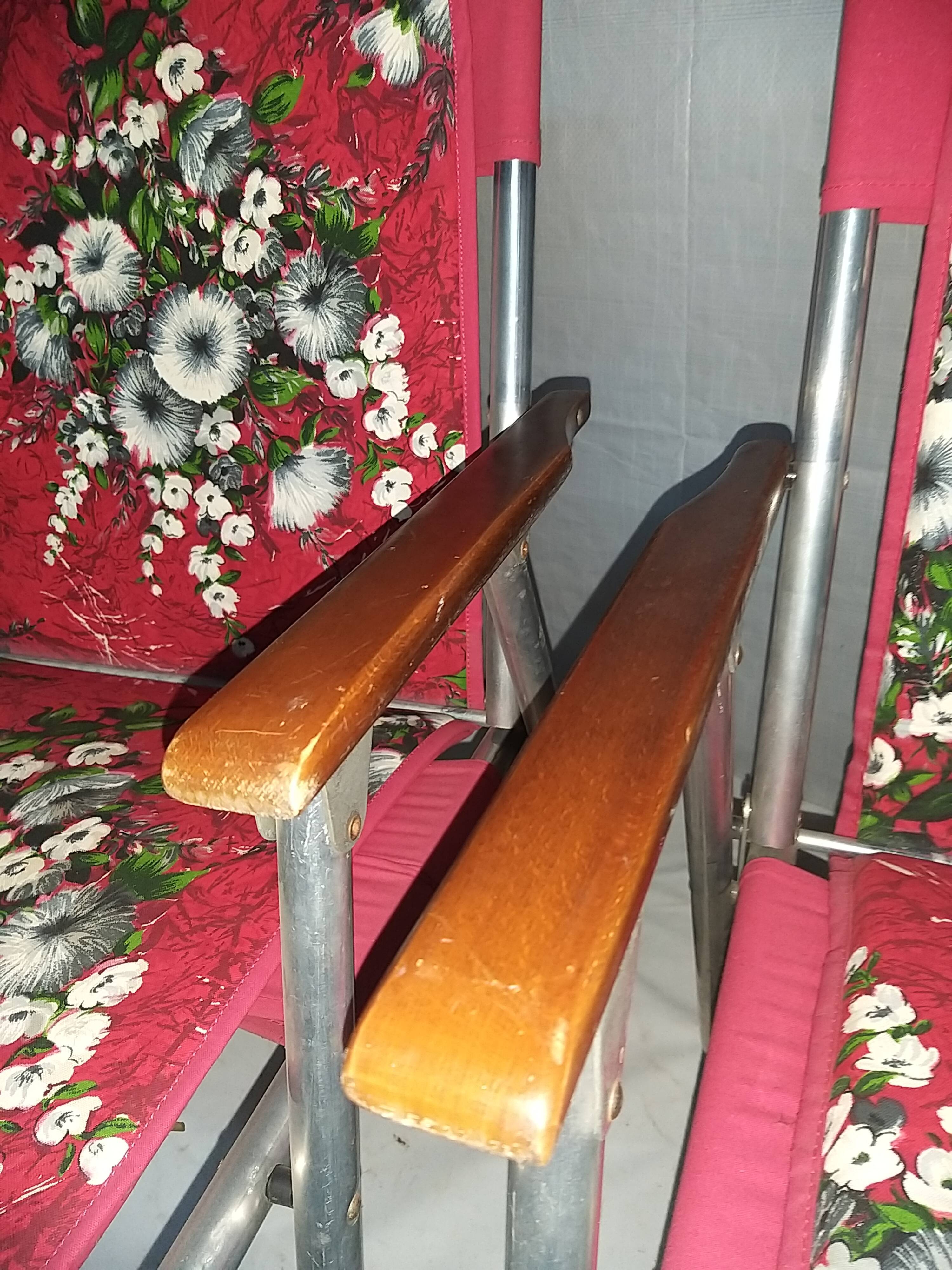 2 armchairs vintage camping