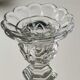 Pair of Bougeoirs Torches/Moulded glass, floral/godronnée shape. Glassworks of Portieux. 50s.