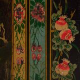 Ancien coffre oriental avec peinture de la guerrière Yang Mulan (c.1900) #9