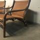 Set of 2 retro rattan armchairs