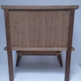 Vintage wooden crossbar bedside table