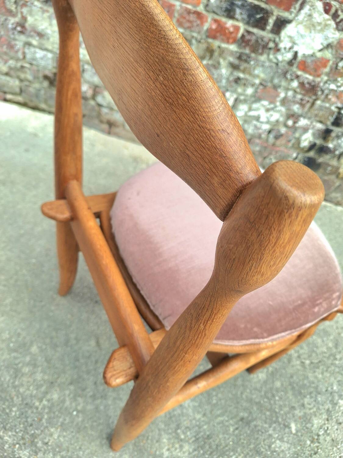 Set of 4 Guillerme and Chambron Charlotte model chairs, vintage seats