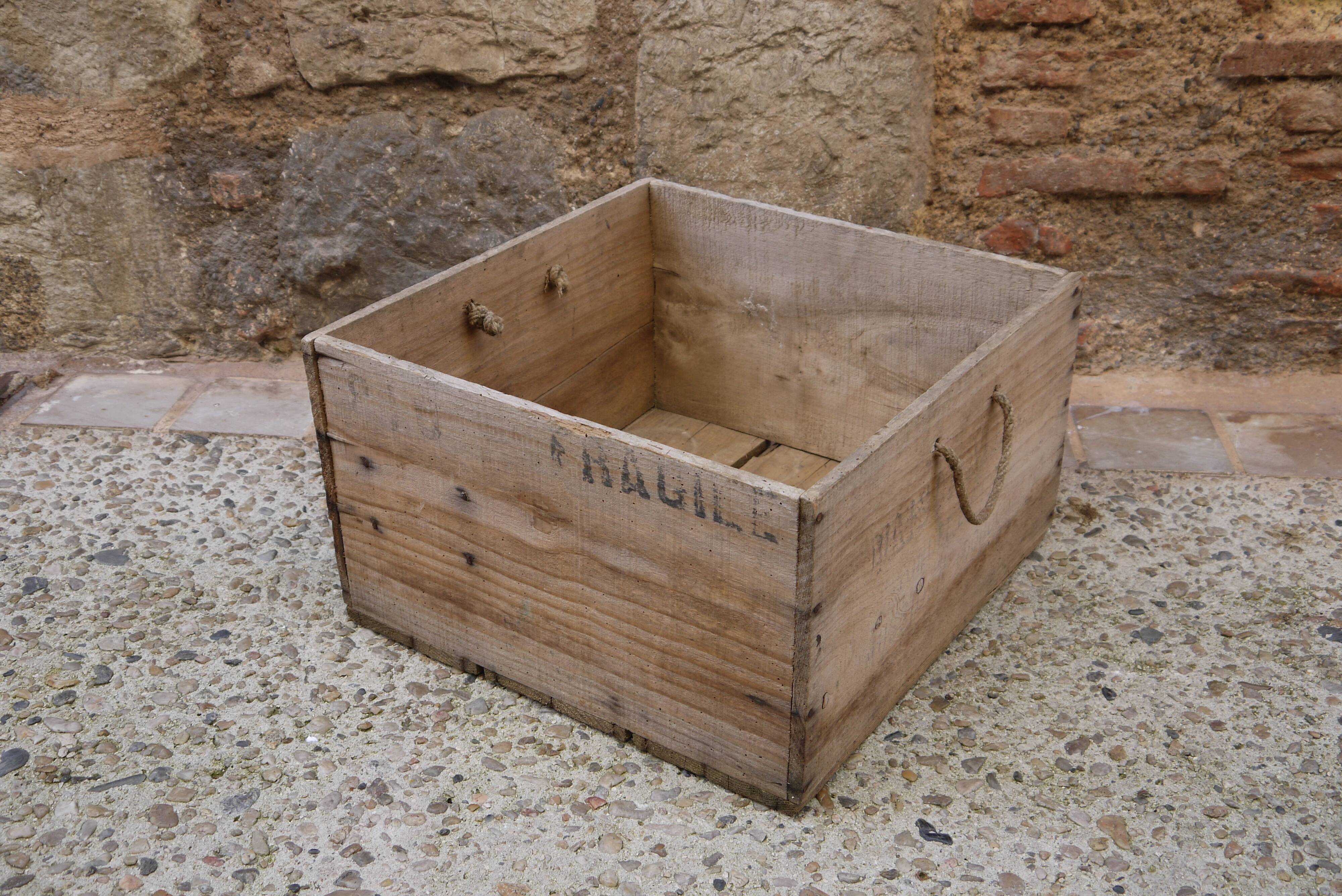 Square wooden box