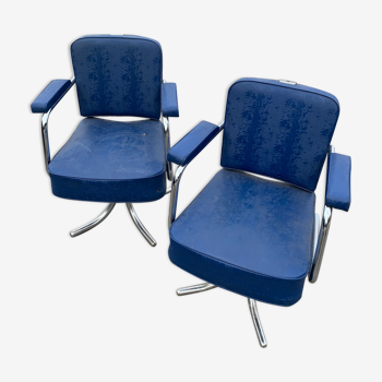 Set of 2 hairdresser's chairs