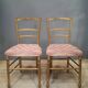 Paire de chaise capitonnée en bois doré