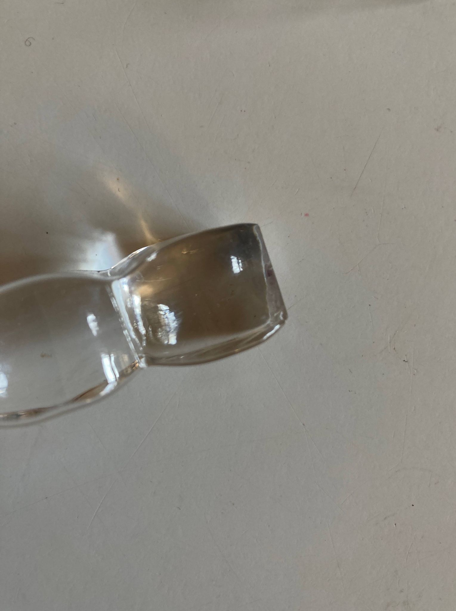 Set of 8 modernist crystal knife rests from the 1940s.