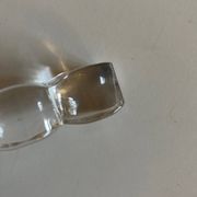 Set of 8 modernist crystal knife rests from the 1940s.
