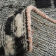 Black & beige turkish runner rug 72x284cm