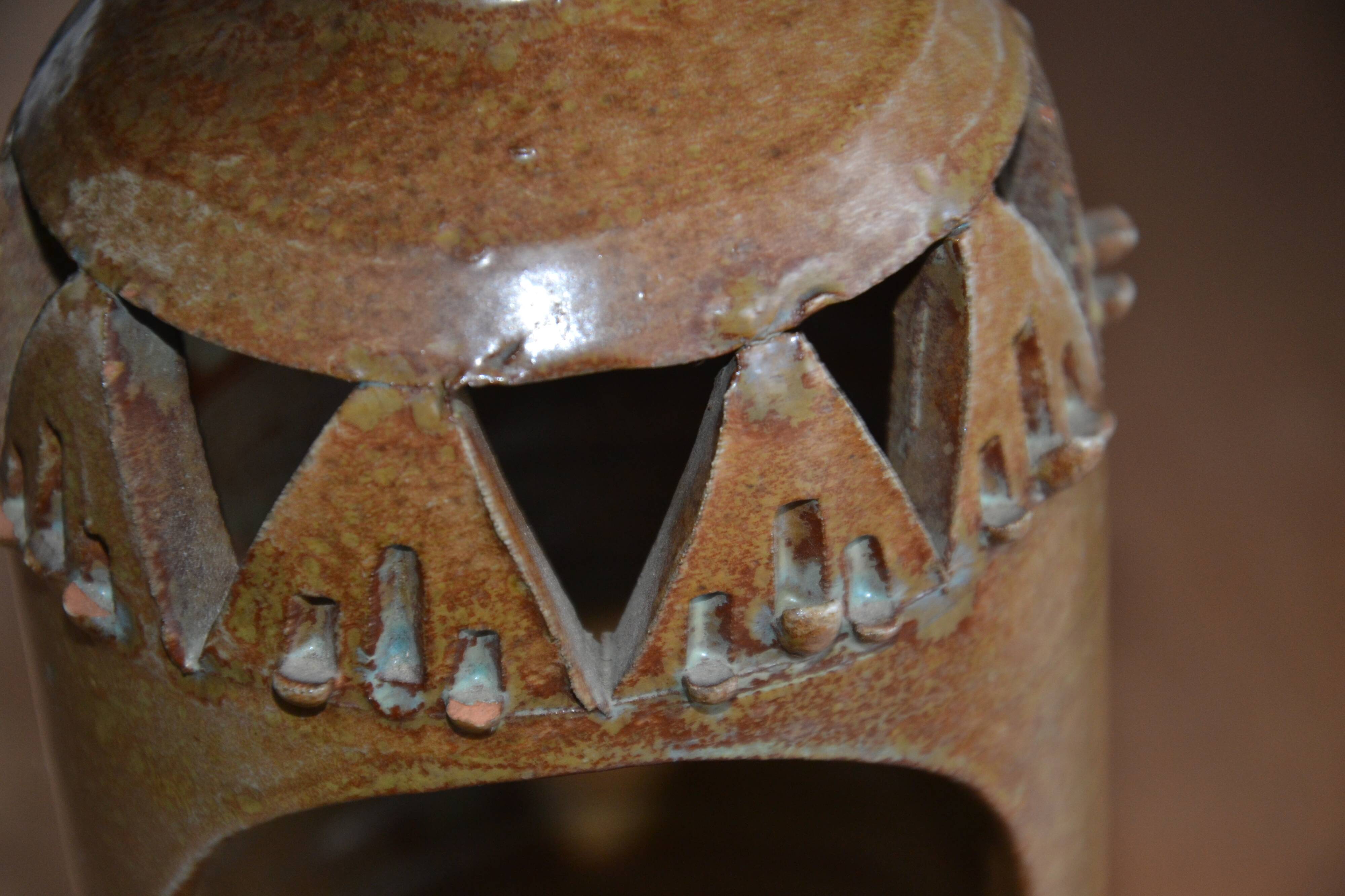 Stoneware photophore "the Cyclades" 1970s