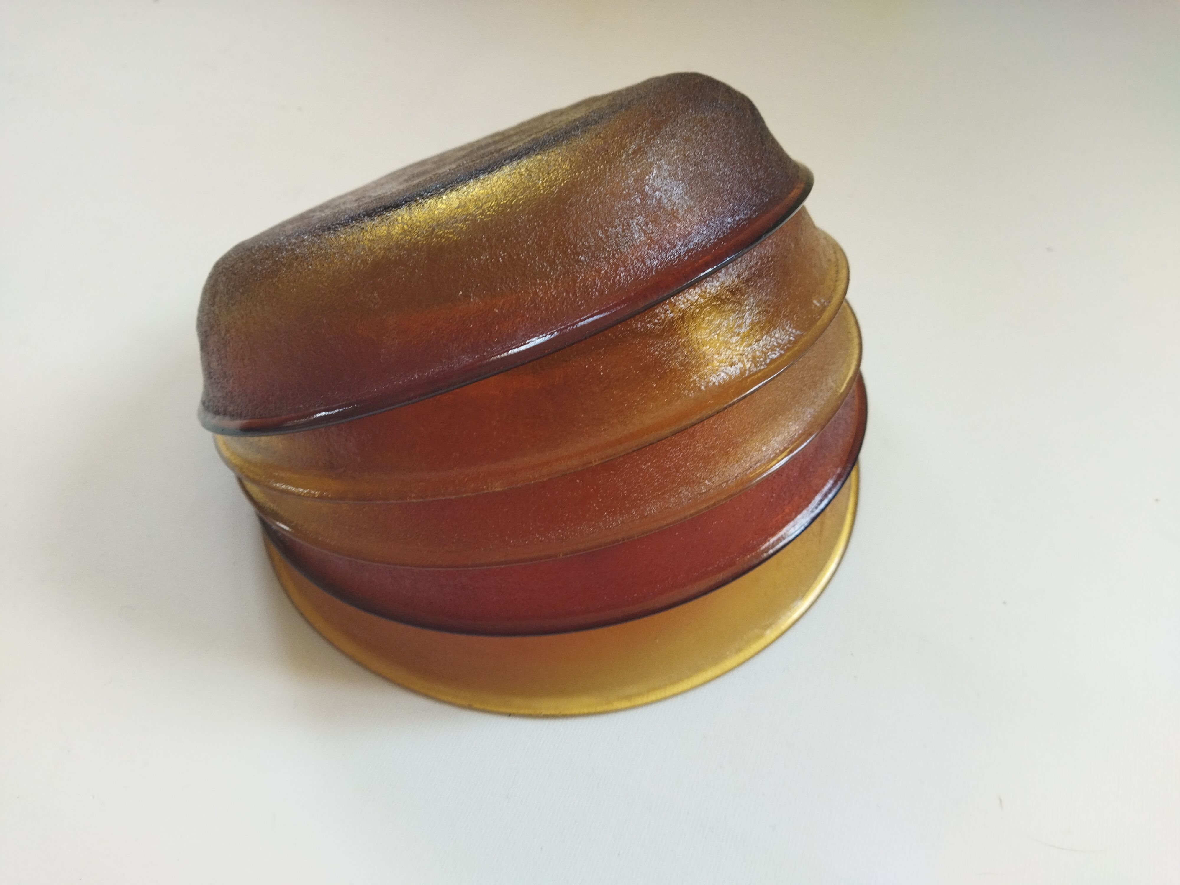 Arcoroc Sierra amber skullcap plates