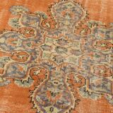 6x8 Brunt Orange & Beige Aesthetic Vintage Rug, 188x262Cm