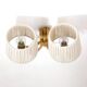 Rattan wall lamp with 2 lights and rope lampshades, 1960-1970.