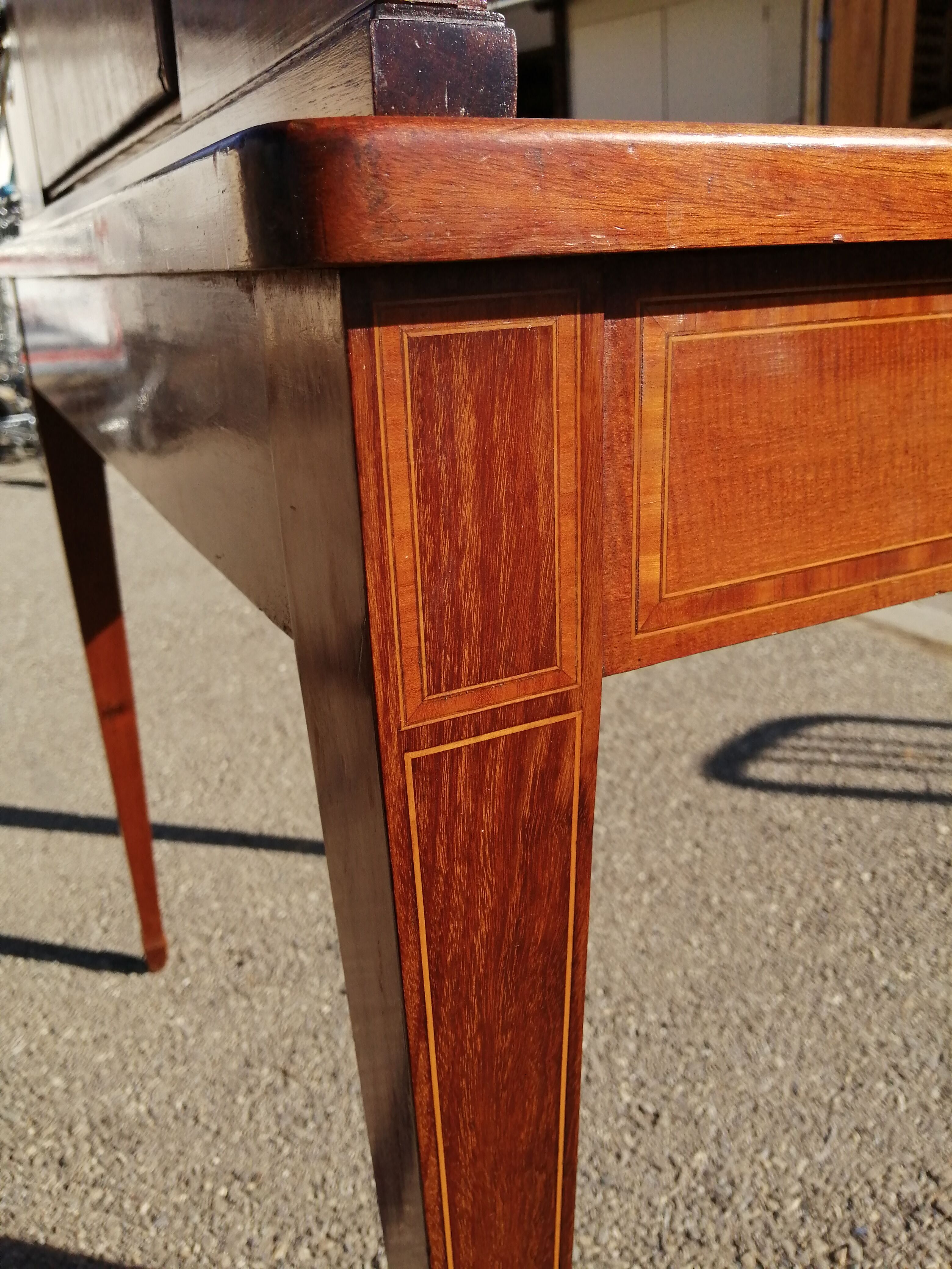 Coiffeuse et chaise en acajou blond Art Déco 1930
