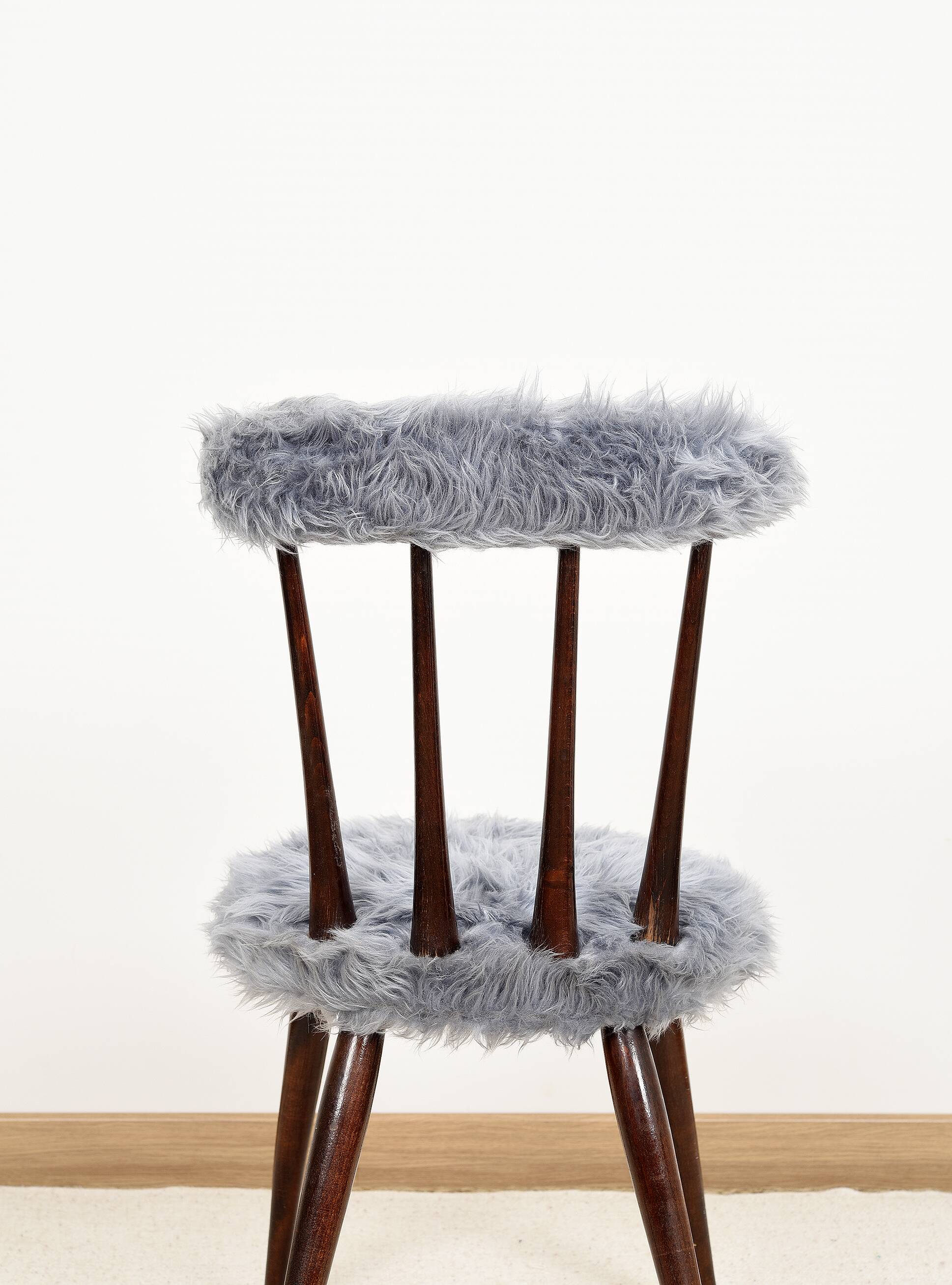 Blue Moumoute chair from the 60s.