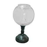 Vase or glass cup on silver stand