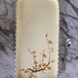 vintage cake dish, cherry blossoms, Salins