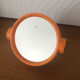 Orange plastic makeup mirror Vintage year 70
