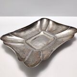 Vintage Rectangular Embossed Silver Plated Tray / Centerpiece by Olri, Italy