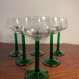 Wine glass with chiseled decoration