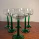 6 verres à pied en verre ciselé