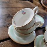 Set of 8 opaque porcelain cups – 1950s