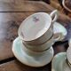 Set of 8 opaque porcelain cups – 1950s