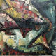Old painting signed Ferber "The fish"