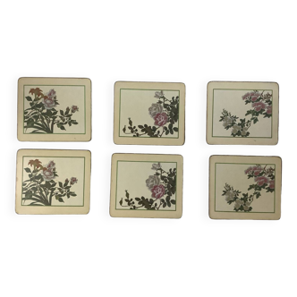 6 sets de table florale