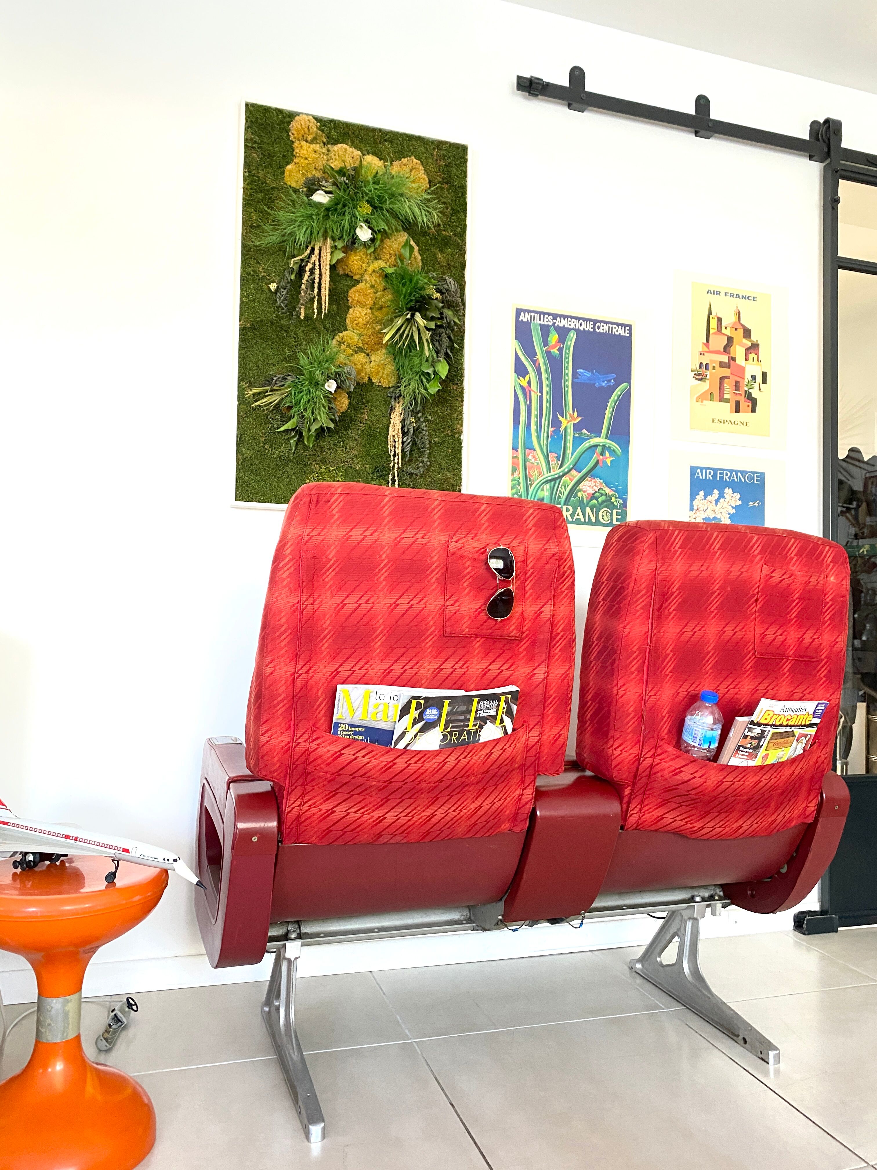 Vintage Air France aircraft chairs