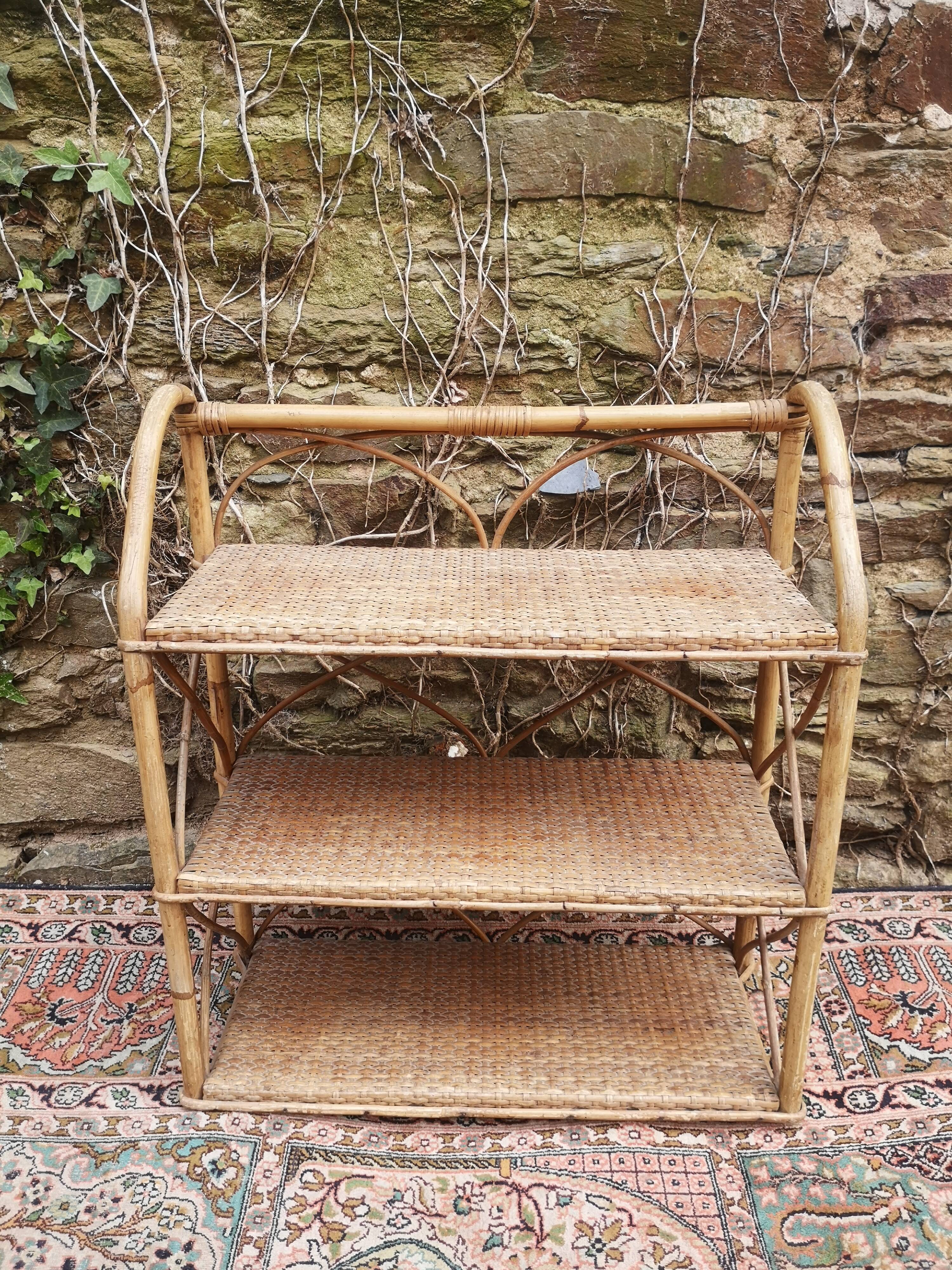 Rattan shelf