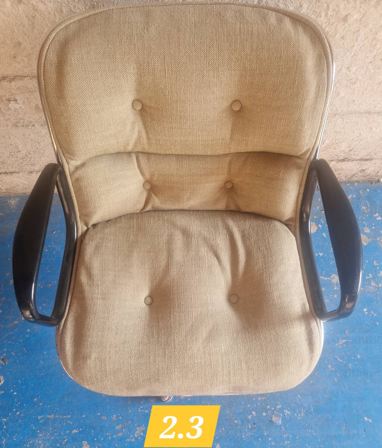 Set of 4 Charles Pollock style armchairs for Knoll