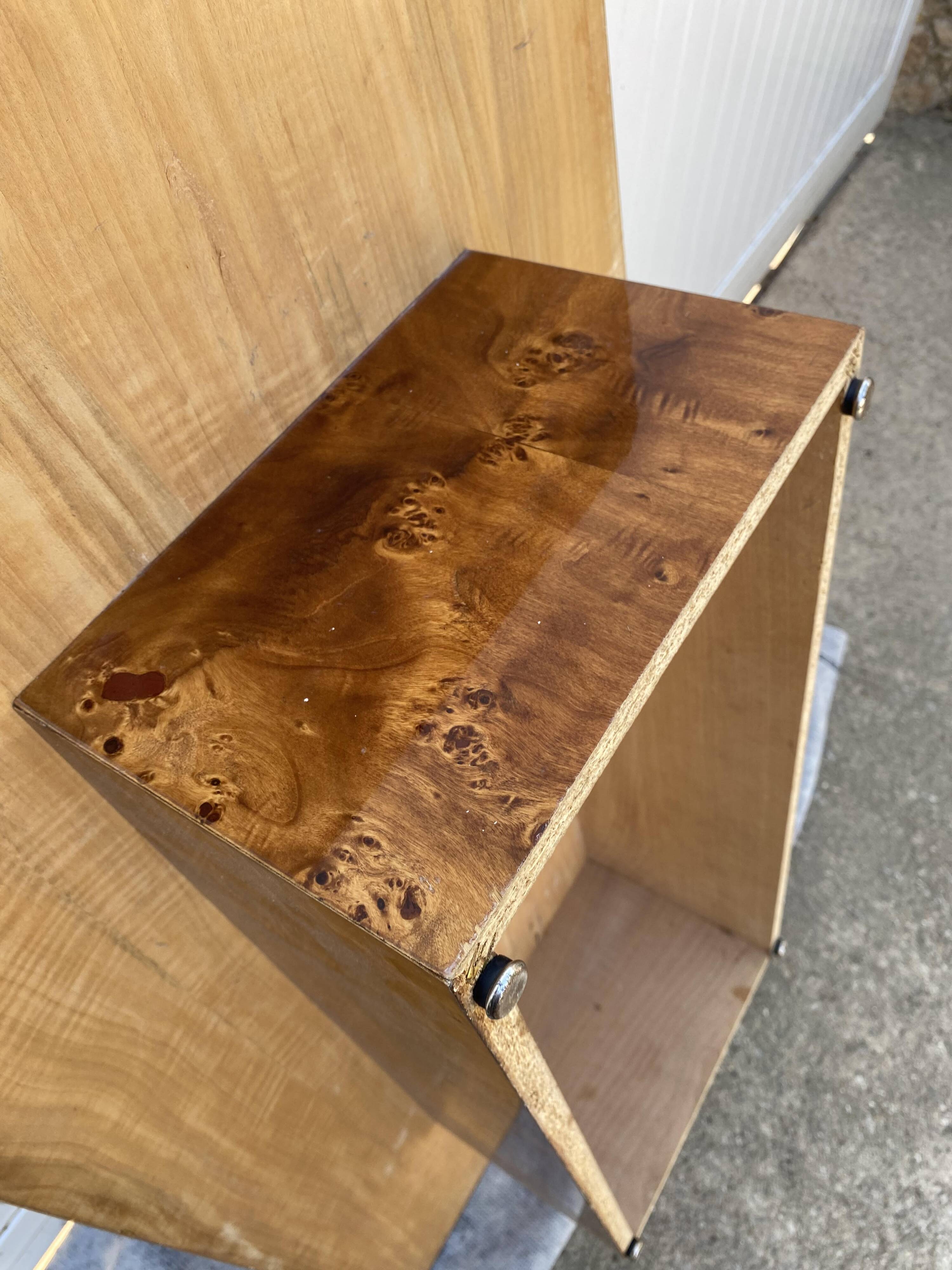 Table basse en loupe d’orme Roche et Bobois vintage 70s