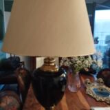 Grande Lampe de Bureau en Laiton de Maison Le Dauphin, 1970s