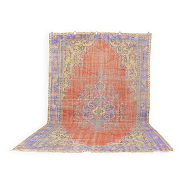 Tapis fait main Oushak au sol sku2325