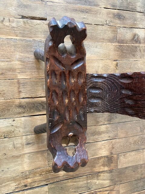 Wooden tripod chair from the 50s/60s