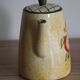 Vintage yellow and green ceramic coffee pot