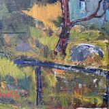 Large Vintage Painting Landscape signed by Svan Grandin (1906- 1982)