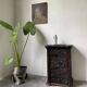 Commode XIXème pin noirci sculpté