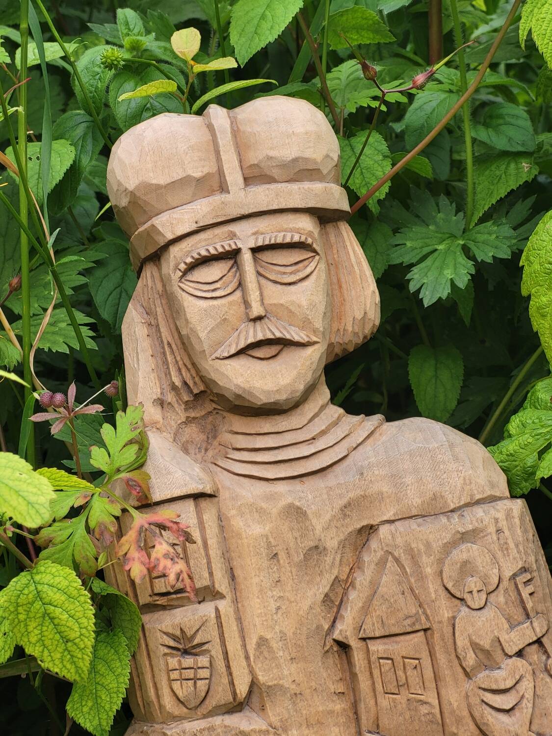 Wooden religious statuette