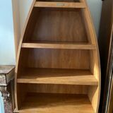 Boat-shaped bookcase - Calypso model from the Gauthier collection